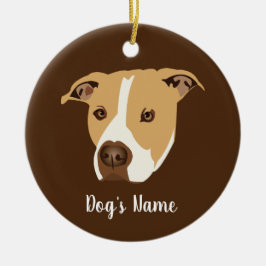 Persoonlijke Pitbull Keramisch Ornament