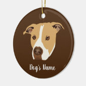 Persoonlijke Pitbull Keramisch Ornament (Links)