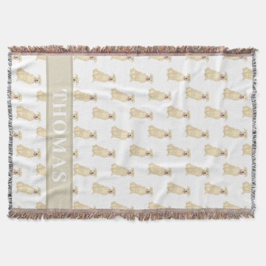 Persoonlijke Pitbull Staffy (lichtbruin)  Deken (Voorkant)