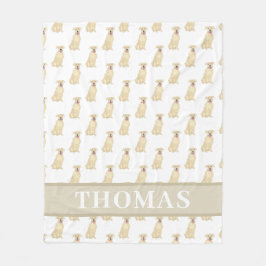 Persoonlijke Pitbull Staffy (lichtbruin)  Fleece Deken