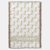 Persoonlijke Pitbull Staffy (Reebruin)  Deken (Voorkant Verticaal)