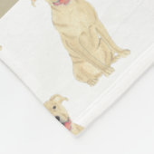 Persoonlijke Pitbull Staffy (Reebruin)  Fleece Deken (Hoek)