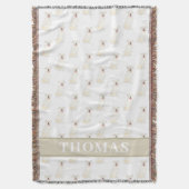 Persoonlijke Pitbull Staffy (Wit)  Deken (Voorkant Verticaal)