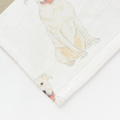 Persoonlijke Pitbull Staffy (Wit) Fleece Deken (Hoek)