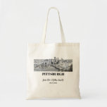 Persoonlijke Pittsburgh Skyline Wedding Canvas tas<br><div class="desc">Een perfecte trouwwelkomsttas voor gasten of als cadeau voor de nieuwigheden!</div>