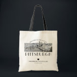 Persoonlijke Pittsburgh Wedding Welkom Canvas tas<br><div class="desc">Welkom je gasten uit de stad met deze Pittsburgh trouwtas.</div>