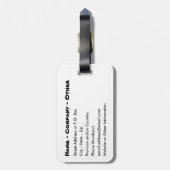 Persoonlijke Pizza Bagagelabel (Achterkant verticaal)