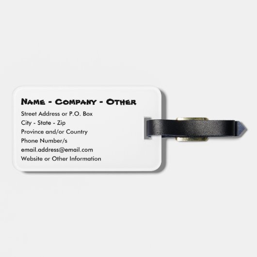 Persoonlijke Pizza Bagagelabel (Achterkant horizontaal)