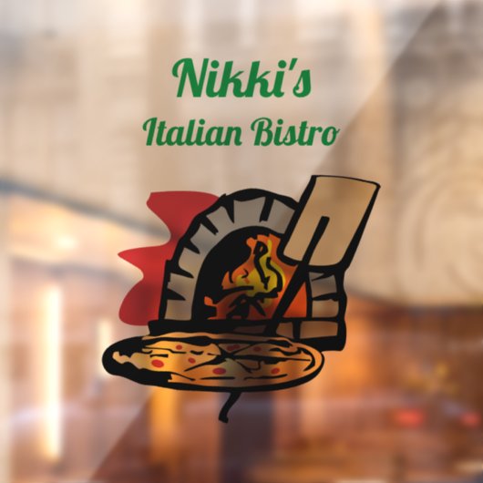 Persoonlijke Pizza Oven Raamsticker (Vel 2)