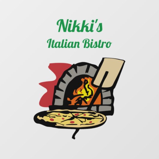 Persoonlijke Pizza Oven Raamsticker (Vel)
