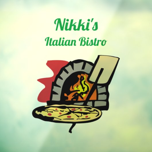 Persoonlijke Pizza Oven Raamsticker (Vel 3)