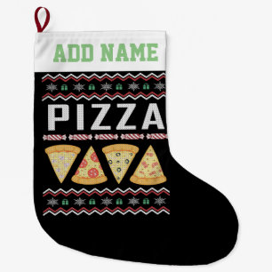 Persoonlijke Pizza Ugly KerstSweater Grote Kerstsok