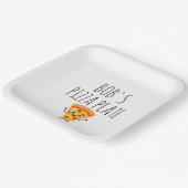 Persoonlijke pizzabord papieren bordje (Gebogen)