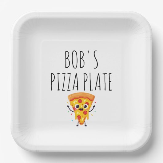 Persoonlijke pizzabord papieren bordje (Voorkant)