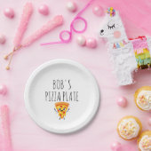 Persoonlijke pizzabord papieren bordje (Feest)