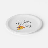 Persoonlijke pizzabord papieren bordje (Gekanteld)