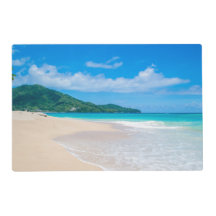 Persoonlijke placemat met zeezichtfoto