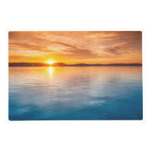 Persoonlijke placemat met zeezichtfoto