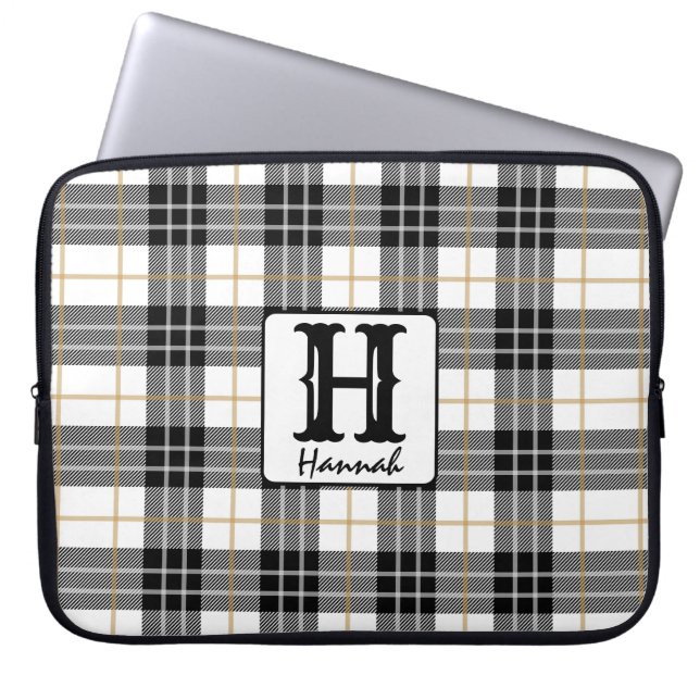 Persoonlijke Plaid Laptop Sleeve (Voorkant)