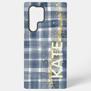 Persoonlijke Plaid Samsung Galaxy Hoes met Naam Hoesje