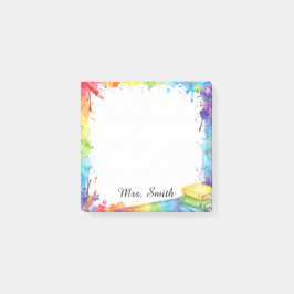 Persoonlijke plaknotities met waterverfspatten voo post-it® notes