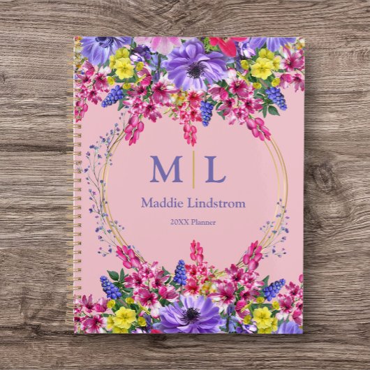 Persoonlijke Planner Bloemen Ontwerp