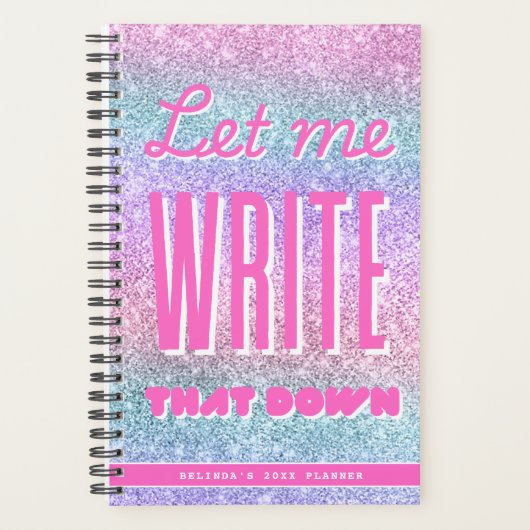 Persoonlijke Planner, laat me dat opschrijven roze Planner (Voorkant)