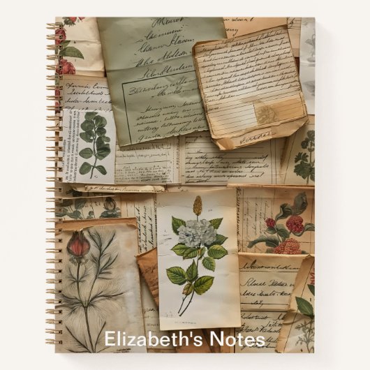 Persoonlijke planner met bloemenseffemeer notitieboek (Voorkant)