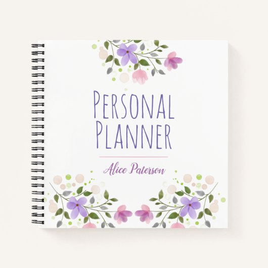 Persoonlijke planner met eigenaarsnaam notitieboek (Voorkant)