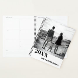 Persoonlijke planner met familiefoto