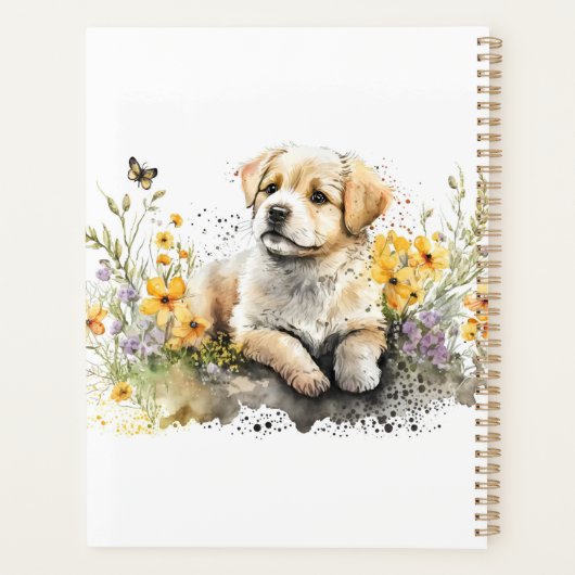 Persoonlijke planner met leuk puppy (Achterkant)