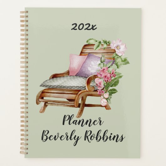 Persoonlijke planner met tuingebloemte (Voorkant)