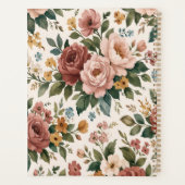 Persoonlijke planner met vintage bloemenprint (Achterkant)