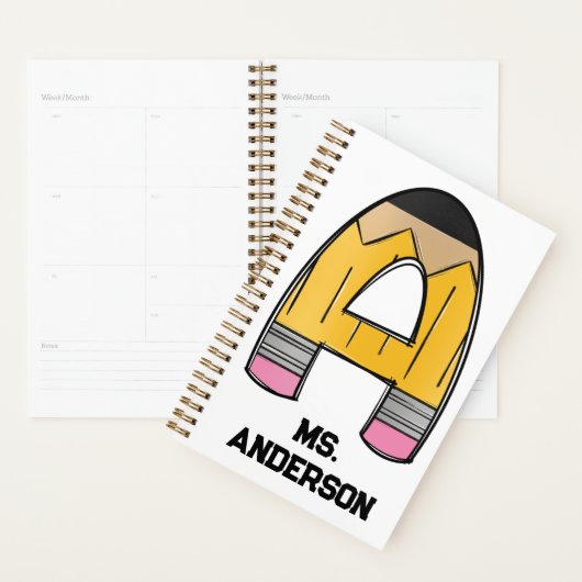Persoonlijke planner voor leraren – Potlood initia (Display)