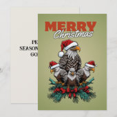 Persoonlijke platte adelaar kerstkaart (Voorkant / Achterkant)