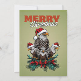 Persoonlijke platte adelaar kerstkaart