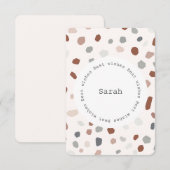 Persoonlijke Platte Kaart - Modern Terrazzo (Voorkant / Achterkant)