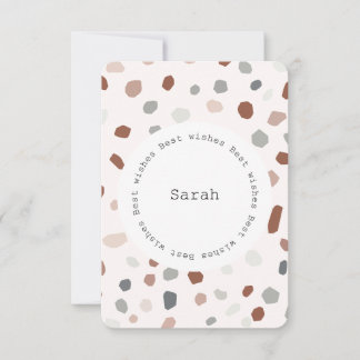 Persoonlijke Platte Kaart - Modern Terrazzo