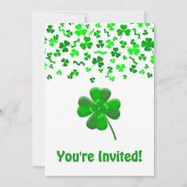 Persoonlijke platte St. Patrick's Day-drieblad Kaart