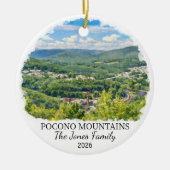 Persoonlijke Pocono Mountains, op maat gemaakte Pe Keramisch Ornament (Voorkant)