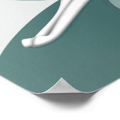 Persoonlijke Podenco Dog Art Deco Grey en White Poster (Hoek)