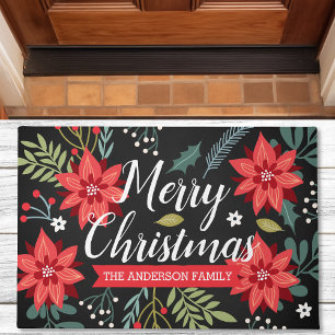 Persoonlijke Poinsettia Kerstmis Deurmat