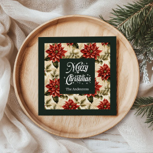 Persoonlijke Poinsettia Servetten Cottagecore Sfee