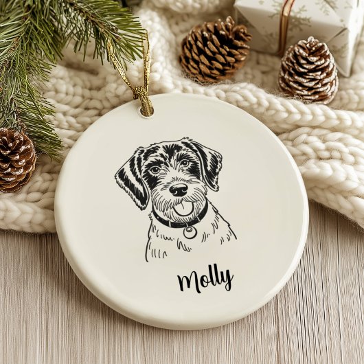 Persoonlijke Pointer Hond Kerstmis Keramisch Ornament
