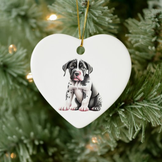 Persoonlijke Pointer Puppy Keramisch Ornament (Boom)