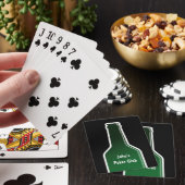 Persoonlijke poker speelkaarten met bierfles (Insitu)