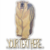 Persoonlijke Polarbeer Stickers Polarbeer Decal (Voorkant)