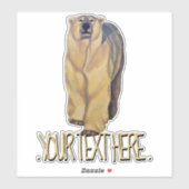 Persoonlijke Polarbeer Stickers Polarbeer Decal (Vel)