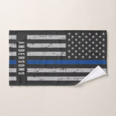 Persoonlijke politie met thin Blue Line Bad Handdoek (Handdoek)