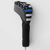 Persoonlijke politie Thin Blue Line Golfheadcover (Schuin)